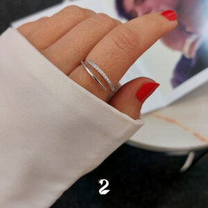 انگشتر نقره زنانه مارپیچ SR 019